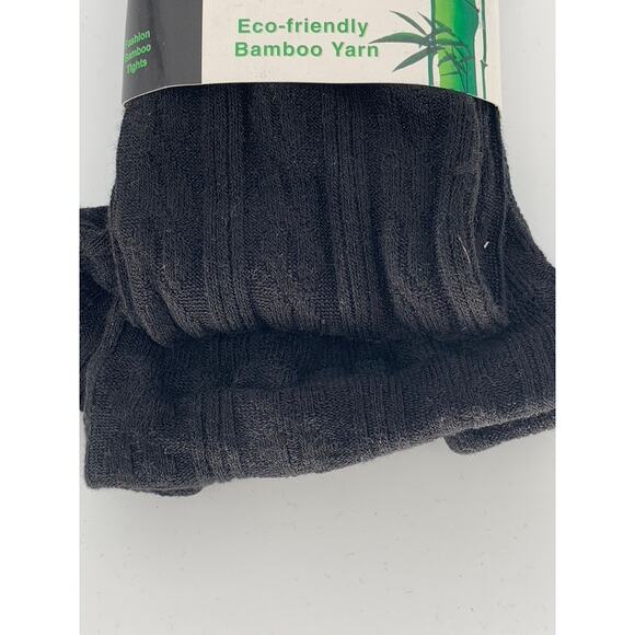 FOOT TRAFFIC Women's Black Bamboo Eco Friendly Pull-On Tights SZ OS - Picture 4 of 8